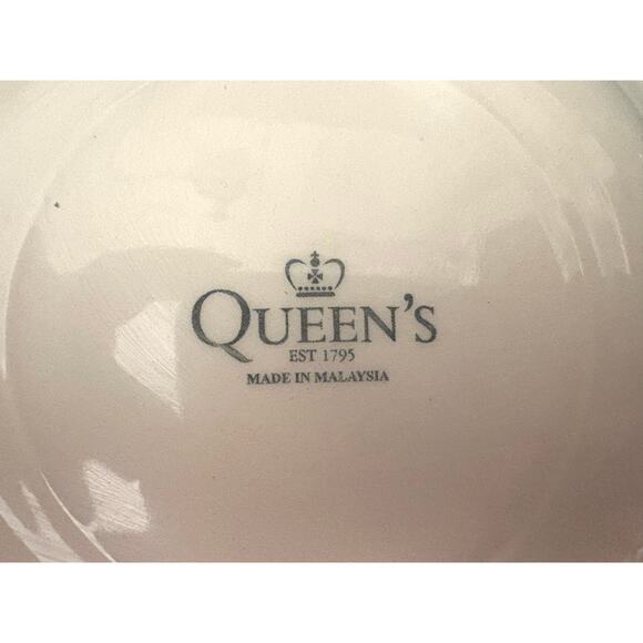 Queens Blue Ditsy Floral Dessert Salad Plate 7.5” x 7.5” Shabby Cottage - Picture 4 of 5